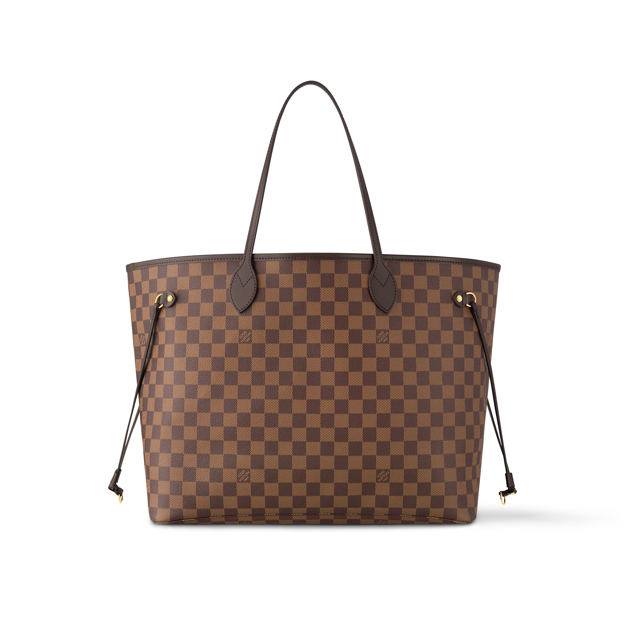 ルイヴィトン ダミエ エベヌ ネヴァーフルPM Neverfull PM Damier Tamanho Pequeno Marrom Sacola | LOUIS VUITTON®